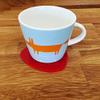 Pebble Shaped Coaster Set by Super Cool Creation, Red - Set of 8 view 3