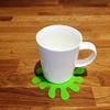 Splash Shaped Coaster Set by Super Cool Creation, Lime Green - Set of 8 view 2