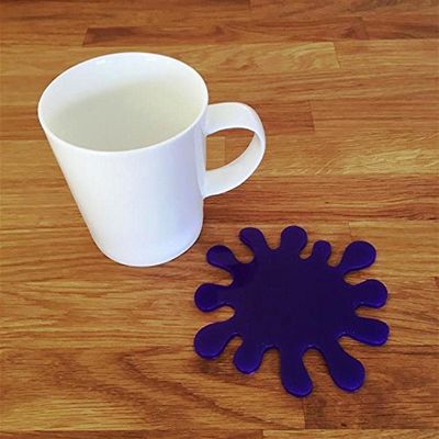 Splash Shaped Coaster Set by Super Cool Creation, Purple - Set of 8