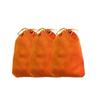 ecogreentextiles (3x4 inches) Orange Cotton Bags, Reusable And Biodegradable Produce Muslin Drawstring Bags Available in Different Sizes (Pack Of 200) view 3