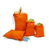 ecogreentextiles (2.75x4 inches) Orange Cotton Bags, Reusable And Biodegradable Produce Muslin Drawstring Bags Available in Different Sizes (Pack Of 25) view 1