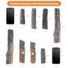 Skyflame 8 Small Piece Set of Ceramic Wood Logs for Fireplaces Fire Pits view 2