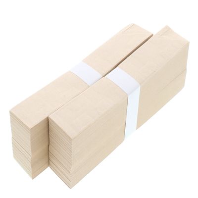 Daikoku Industries 6154 Chopsticks Bags, Natural, Approx. 1.4 x 7.7 inches (3.5 x 19.5 cm), Unbleached, Plain, 500 Pieces