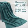 American Soft Linen 35x70 Jumbo Large Bath Towel, 600 GSM 100% Cotton Turkish Bath Sheet, Oversized Luxury Bath Towel for Bathroom Beach and Pool, Teal view 2