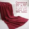 American Soft Linen 35x70 Jumbo Large Bath Towel, 600 GSM 100% Cotton Turkish Bath Sheet, Oversized Luxury Bath Towel for Bathroom Beach and Pool, Bordeaux view 2