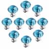 FirstDecor 10PCS Sky-Blue Acrylic Glass Diamond Cut Crystal Decorative Drawer Pull Handle for Furniture Cabinet Closet Dresser Cupboard Wardrobe Kitchen & Baby Kid's Children's Furniture Decor view 1