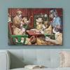 wall26 Canvas Wall Art - Dogs Playing Poker Series - His Station and Four Aces by by C.M Coolidge - Giclee Print Gallery Wrap Modern Home Art Ready to Hang - 24x36 inches view 2