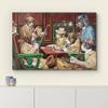wall26 Canvas Wall Art - Dogs Playing Poker Series - His Station and Four Aces by by C.M Coolidge - Giclee Print Gallery Wrap Modern Home Art Ready to Hang - 24x36 inches view 3