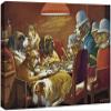 wall26 Canvas Wall Art - Dogs Playing Poker Series - Pinched with Four Aces (Four Policemen) by by C.M Coolidge - Giclee Print Gallery Wrap Modern Home Art Ready to Hang - 24x36 inches view 1