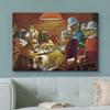 wall26 Canvas Wall Art - Dogs Playing Poker Series - Pinched with Four Aces (Four Policemen) by by C.M Coolidge - Giclee Print Gallery Wrap Modern Home Art Ready to Hang - 24x36 inches view 2