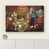 wall26 Canvas Wall Art - Dogs Playing Poker Series - Pinched with Four Aces (Four Policemen) by by C.M Coolidge - Giclee Print Gallery Wrap Modern Home Art Ready to Hang - 24x36 inches view 3