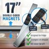 17" Premium Magnetic Knife Holder for Refrigerator (Double-Sided Heavy-Duty Magnets) - Upgraded Strip for Strong Fridge Mount - Clear Up Counter Space - 304 Anti-Rust Stainless Steel (Upgraded Design) view 3