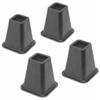 Whitmor 6511-3349-BLK 4-Pk. Bed Risers, Black, 5-1/4-In. - Quantity 44 view 1