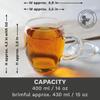 Creano Tea Glass with Stainless Steel Infuser and Glass Lid - 14oz (400ml) view 4