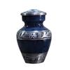eSplanade Mini Cremation Urn Keepsake Memorial Jar Pot Container | Small Urn for Funeral Ashes Burial | Engraved Metal Keepsake | Navy Blue - 4.5" Inches view 3