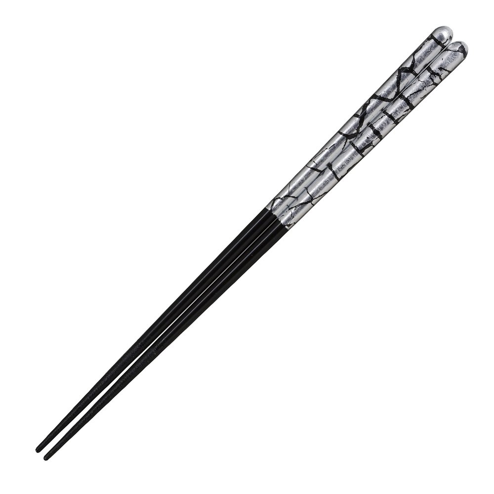 Foil-ichi A141-09014 Chopsticks, Penetrating Silver, L, Silver, 9.1 x 0.2 inches (23 x 0.7 cm), Uses Kanazawa Foil