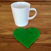 Heart Shaped Coaster Set by Super Cool Creations, Bright Green - Set of 8 view 1