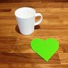Heart Shaped Coaster Set by Super Cool Creations, Lime Green - Set of 8 view 1