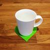 Heart Shaped Coaster Set by Super Cool Creations, Lime Green - Set of 8 view 2