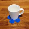 Daisy Shaped Coaster Set by Super Cool Creations, Bright Blue - Set of 8 view 2
