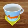 Heart Shaped Coaster Set by Super Cool Creations, Yellow - Set of 8 view 2