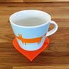Heart Shaped Coaster Set by Super Cool Creations, Orange - Set of 8 view 2