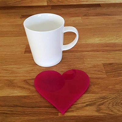 Heart Shaped Coaster Set by Super Cool Creations, Pink - Set of 8