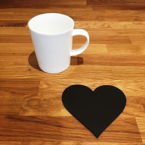 Heart Shaped Coaster Set by Super Cool Creations, Mocha Brown - Set of 8