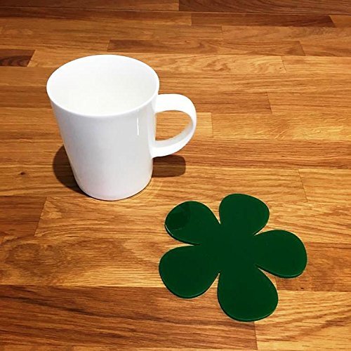 Daisy Shaped Coaster Set by Super Cool Creations, Green - Set of 8