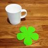 Daisy Shaped Coaster Set by Super Cool Creations, Lime Green - Set of 4 view 1