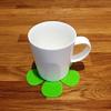 Daisy Shaped Coaster Set by Super Cool Creations, Lime Green - Set of 4 view 2