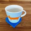 Heart Shaped Coaster Set by Super Cool Creations, Bright Blue - Set of 8 view 2