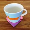 Heart Shaped Coaster Set by Super Cool Creations, Pink Mirror - Set of 6 view 2