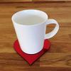 Heart Shaped Coaster Set by Super Cool Creations, Red Mirror - Set of 6 view 1