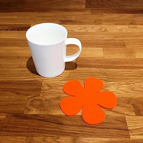 Daisy Shaped Coaster Set by Super Cool Creations, Orange - Set of 8