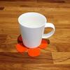 Daisy Shaped Coaster Set by Super Cool Creations, Orange - Set of 8 view 3