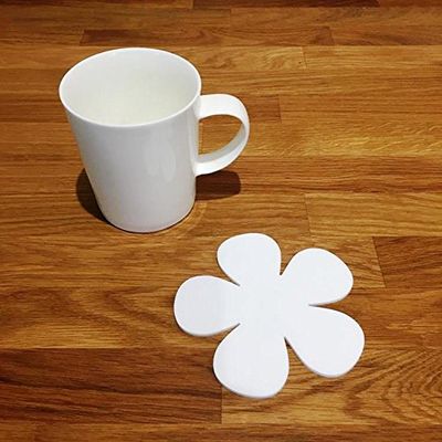 Daisy Shaped Coaster Set - White - Set of 6