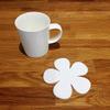Daisy Shaped Coaster Set - White - Set of 6 view 1