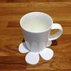 Daisy Shaped Coaster Set - White - Set of 6 view 2