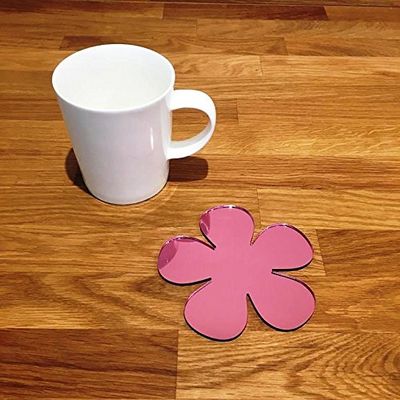 Daisy Shaped Coaster Set by Super Cool Creations, Pink - Set of 8