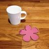 Daisy Shaped Coaster Set by Super Cool Creations, Pink - Set of 8 view 1