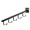 STORE001 6pc, 5-J-Hook Waterfall Black Faceout for Wire Grid view 1