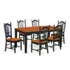 East West Furniture NIDO7-BCH-W 7 Piece Dining Room Furniture Set Consist of a Rectangle Kitchen Table with Butterfly Leaf and 6 Dining Chairs, 36x66 Inch, Black & Cherry view 1