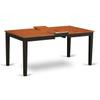 East West Furniture NIDO7-BCH-W 7 Piece Dining Room Furniture Set Consist of a Rectangle Kitchen Table with Butterfly Leaf and 6 Dining Chairs, 36x66 Inch, Black & Cherry view 4