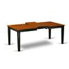 East West Furniture QUDO7-BCH-W 7 Piece Dining Room Table Set Consist of a Rectangle Kitchen Table with Butterfly Leaf and 6 Dining Chairs, 40x78 Inch, Black & Cherry view 4