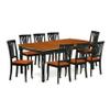 East West Furniture DOAV9-BCH-W 9 Piece Dining Table Set Includes a Rectangle Dining Room Table with Butterfly Leaf and 8 Wooden Seat Chairs, 42x78 Inch, Black & Cherry view 1