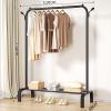 Panet coat rack Floor hanger single pole clothes rod indoor coat rack household bedroom clothes rack (Color : Black) view 2