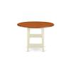 East West Furniture SUPL5-BMK-W 5 Piece Dining Room Table Set Includes a Round Kitchen Table with Dropleaf & Shelves and 4 Dining Chairs, 42x42 Inch, Buttermilk & Cherry view 4