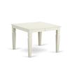 East West Furniture WEAD5-LWH-LC 5 Piece Dining Table Set for 4 Includes a Rectangle Kitchen Table with Butterfly Leaf and 4 Faux Leather Upholstered Chairs, 42x60 Inch, Linen White view 3