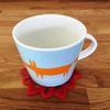Snowflake Shaped Coaster Set by Super Cool Creations, Red - Set of 6 view 2